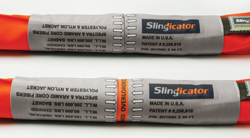 Slingdicator overload indicator cuff in the opened position